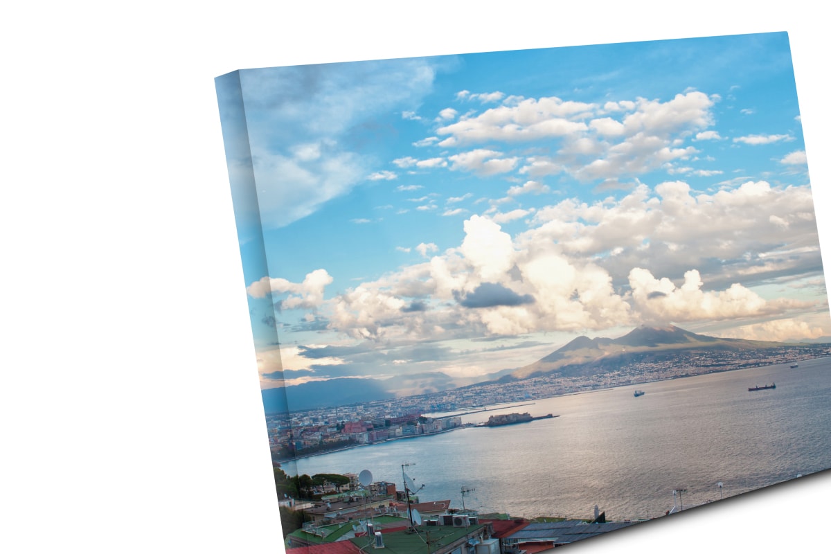Mountain and Ocean image wrapped around canvas