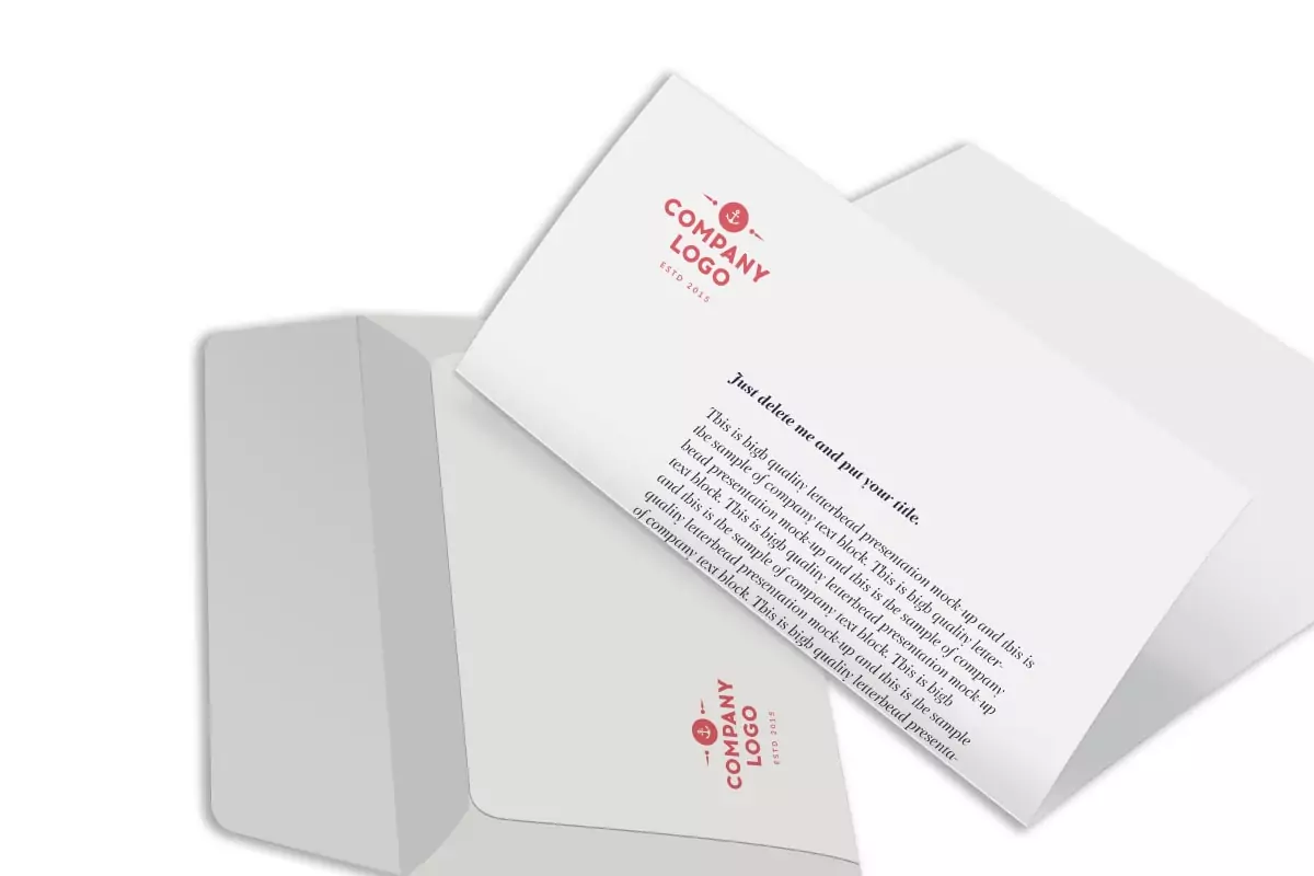 Sample letterhead and envelope