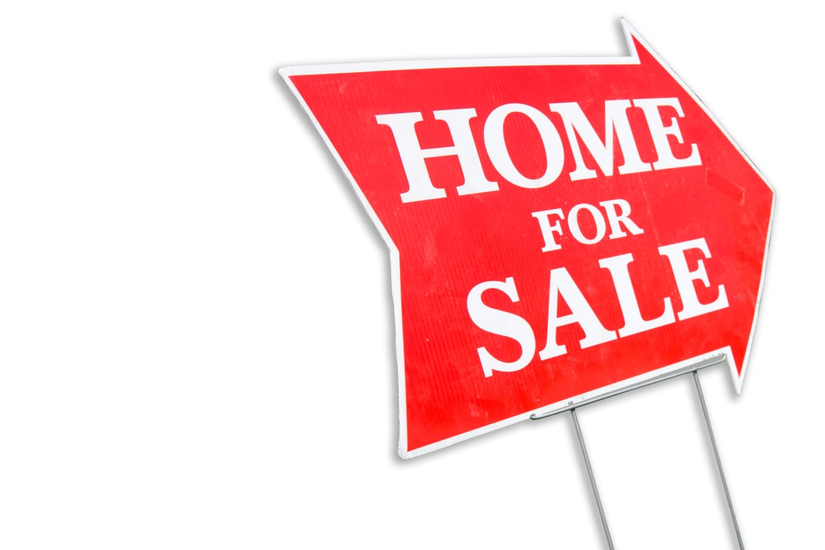 Home for sale yard sign