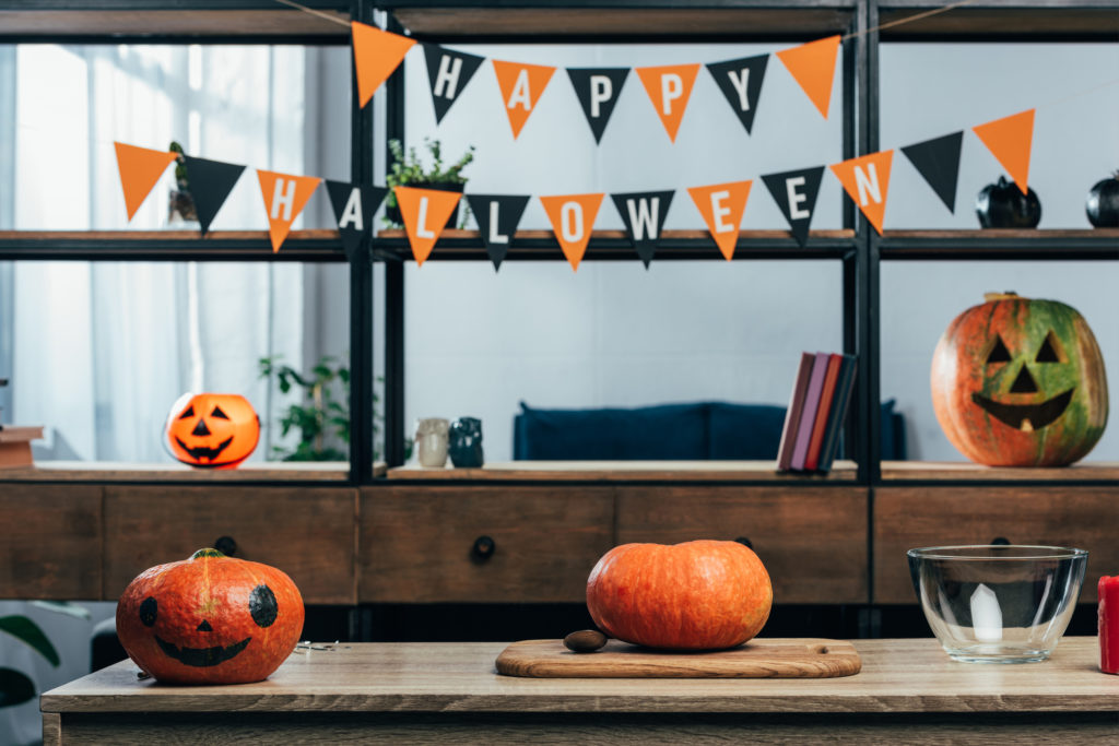 image of a halloween party sign