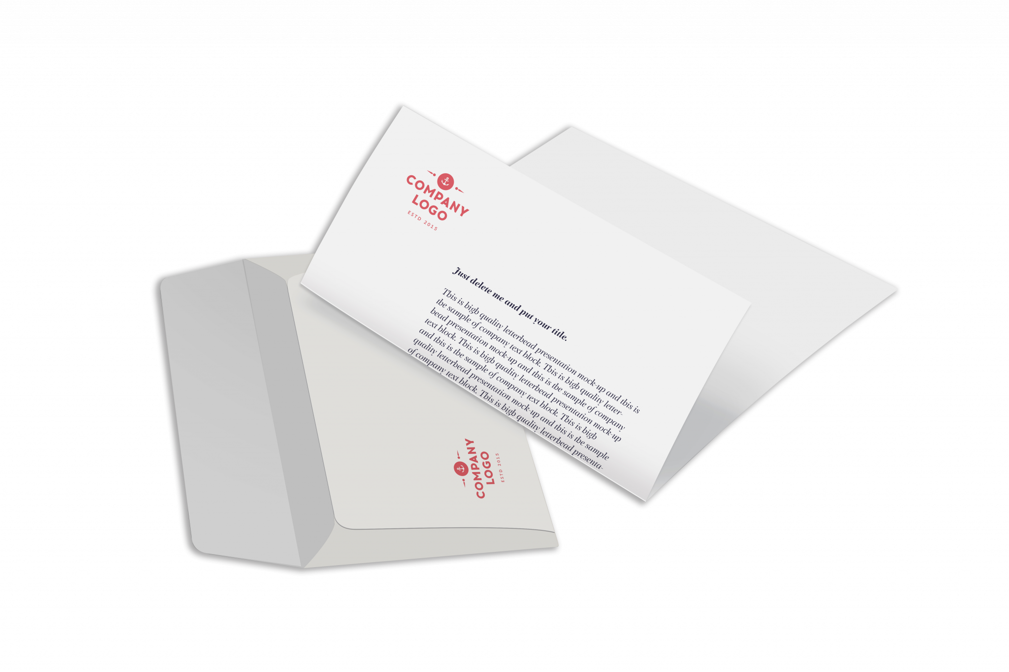 sample letter head with red branding