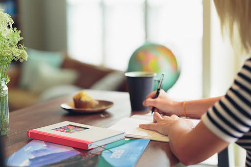 Planning dates on a calendar.