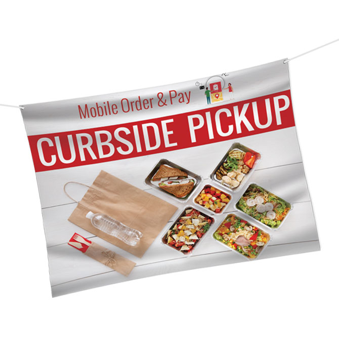 Curbside pickup banner